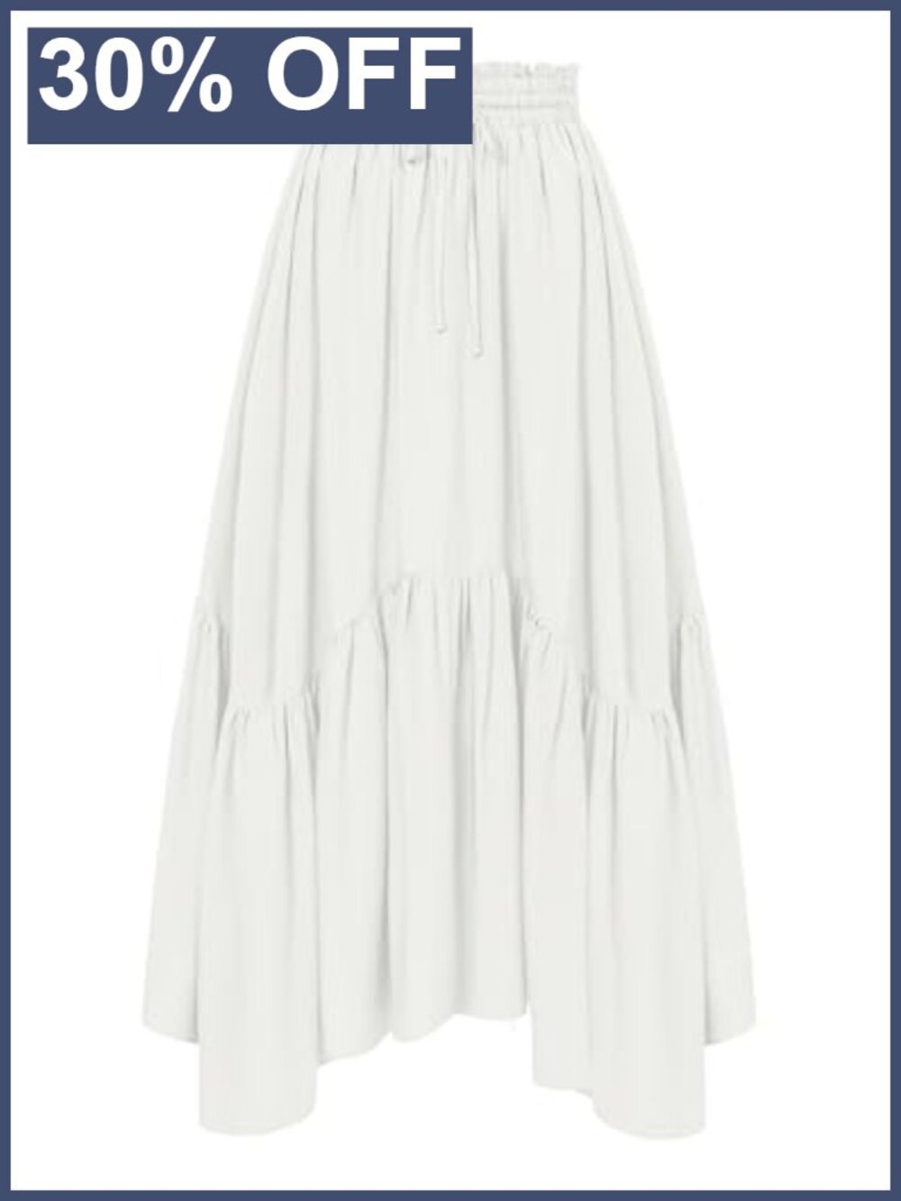 Flowy Boho Renaissance Maxi Skirt High Waist A-Line with Pockets